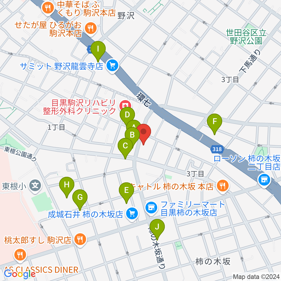 スタジオサーカス周辺の駐車場・コインパーキング一覧地図