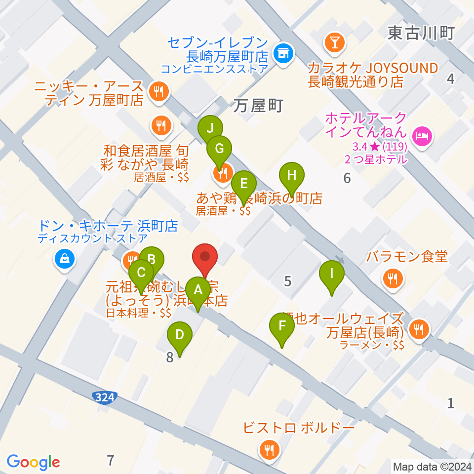 レイグルーム・ミュージック周辺の駐車場・コインパーキング一覧地図