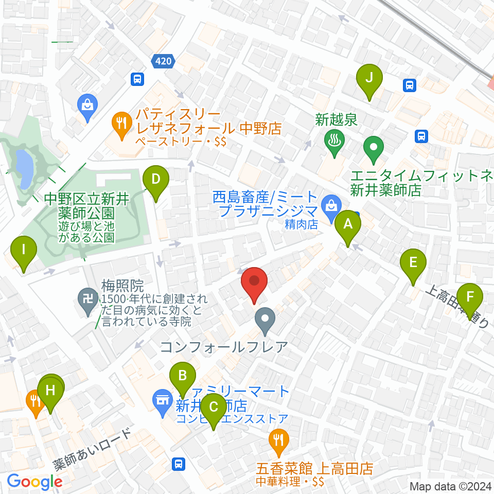 スペシャルカラーズ周辺の駐車場・コインパーキング一覧地図