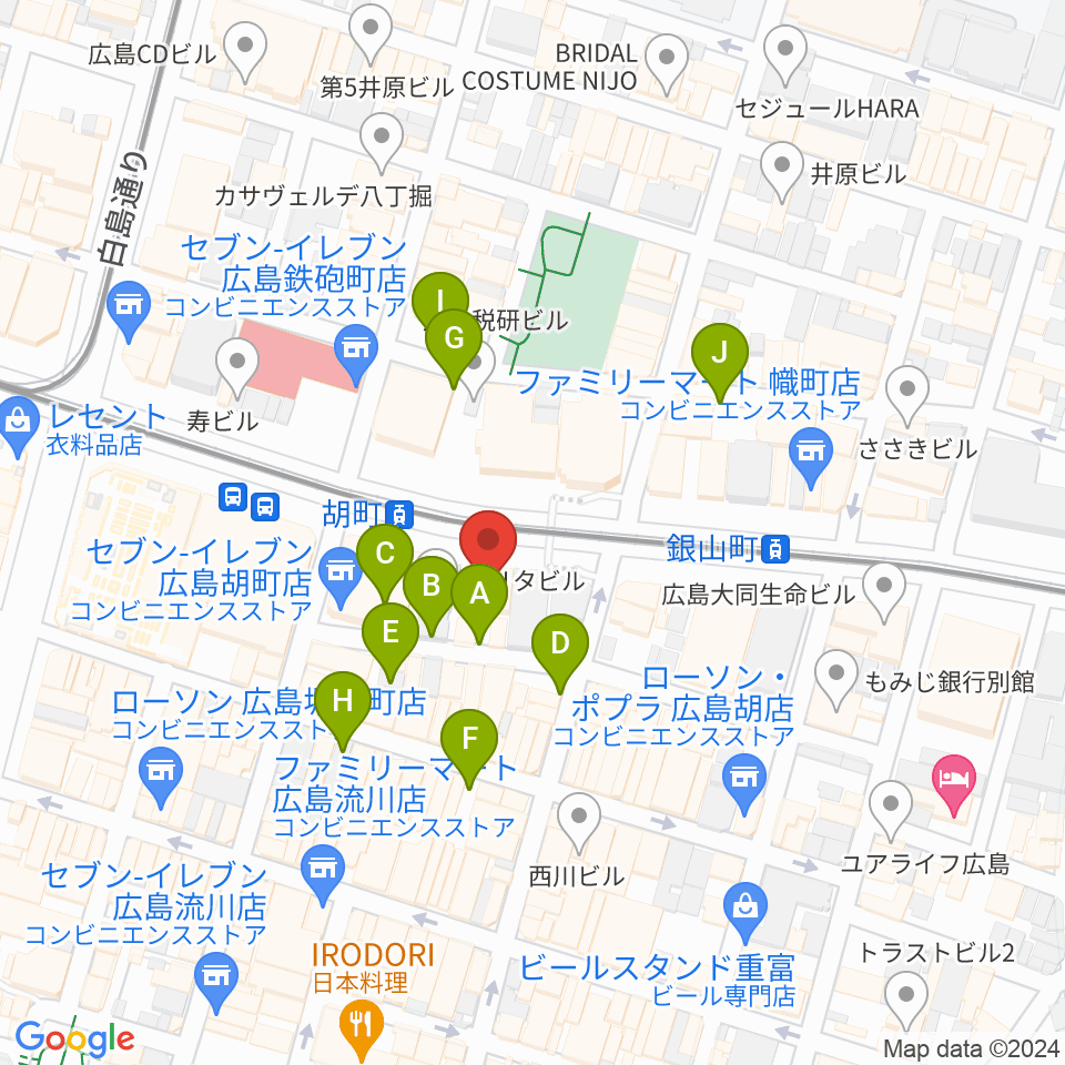 JM music Vocal School 広島周辺の駐車場・コインパーキング一覧地図