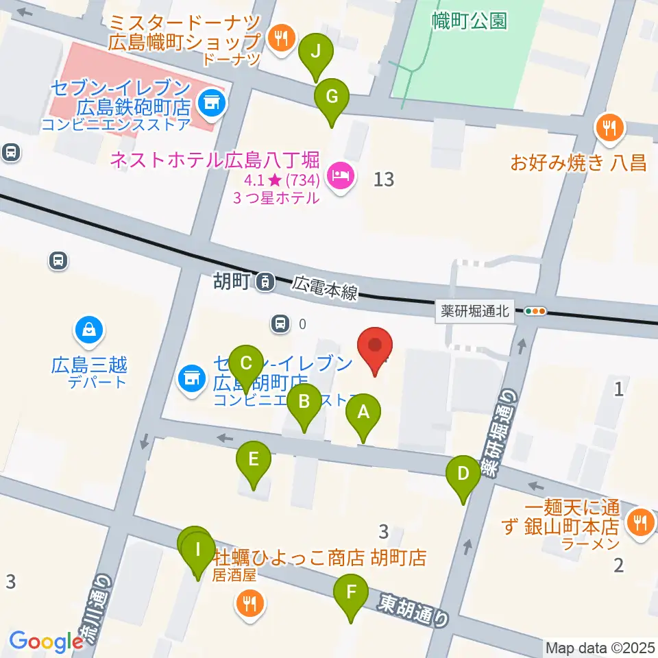 JM music Vocal School 広島周辺の駐車場・コインパーキング一覧地図