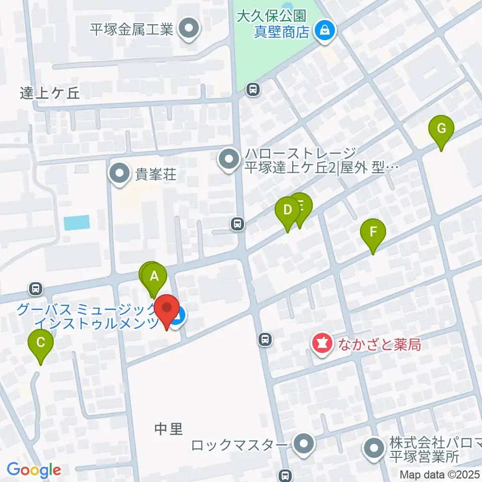 グーバス ミュージックインストゥルメンツ周辺の駐車場・コインパーキング一覧地図