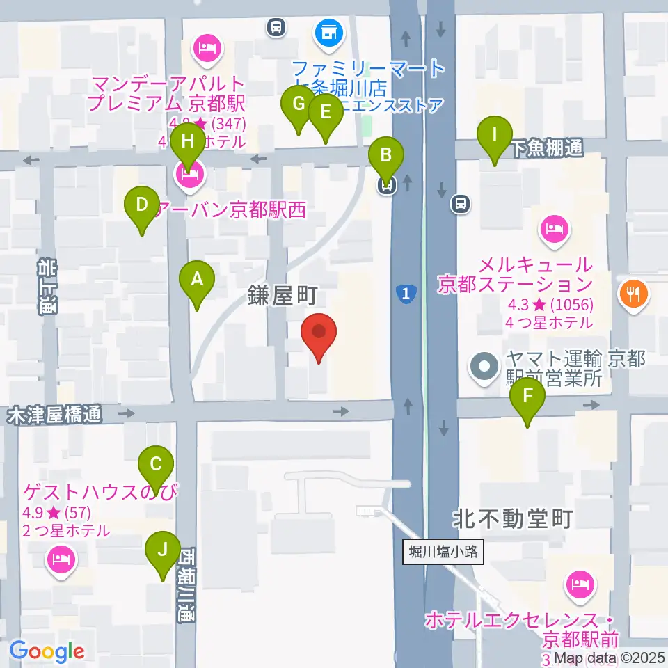 コントラバス工房 角本周辺の駐車場・コインパーキング一覧地図