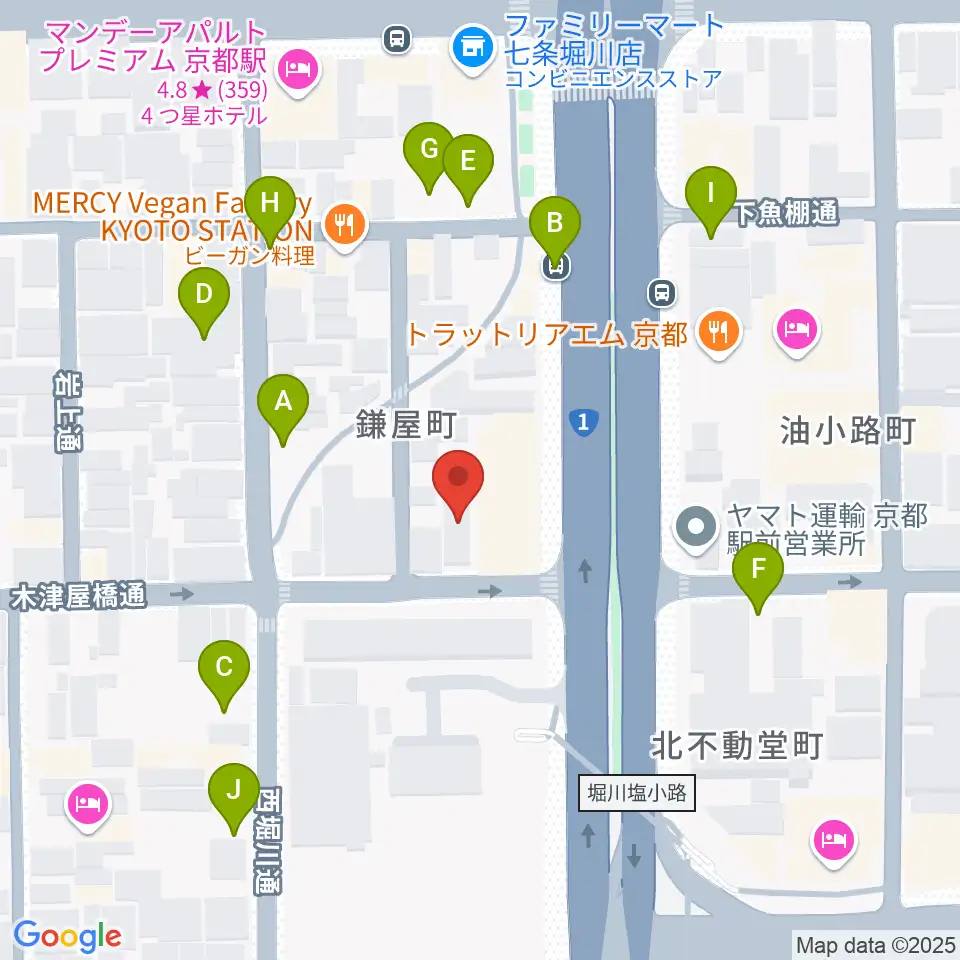 コントラバス工房 角本周辺の駐車場・コインパーキング一覧地図