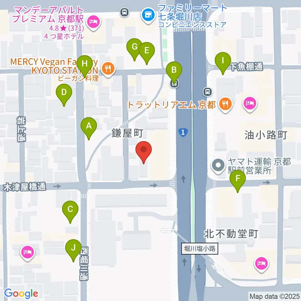 コントラバス工房 角本周辺の駐車場・コインパーキング一覧地図