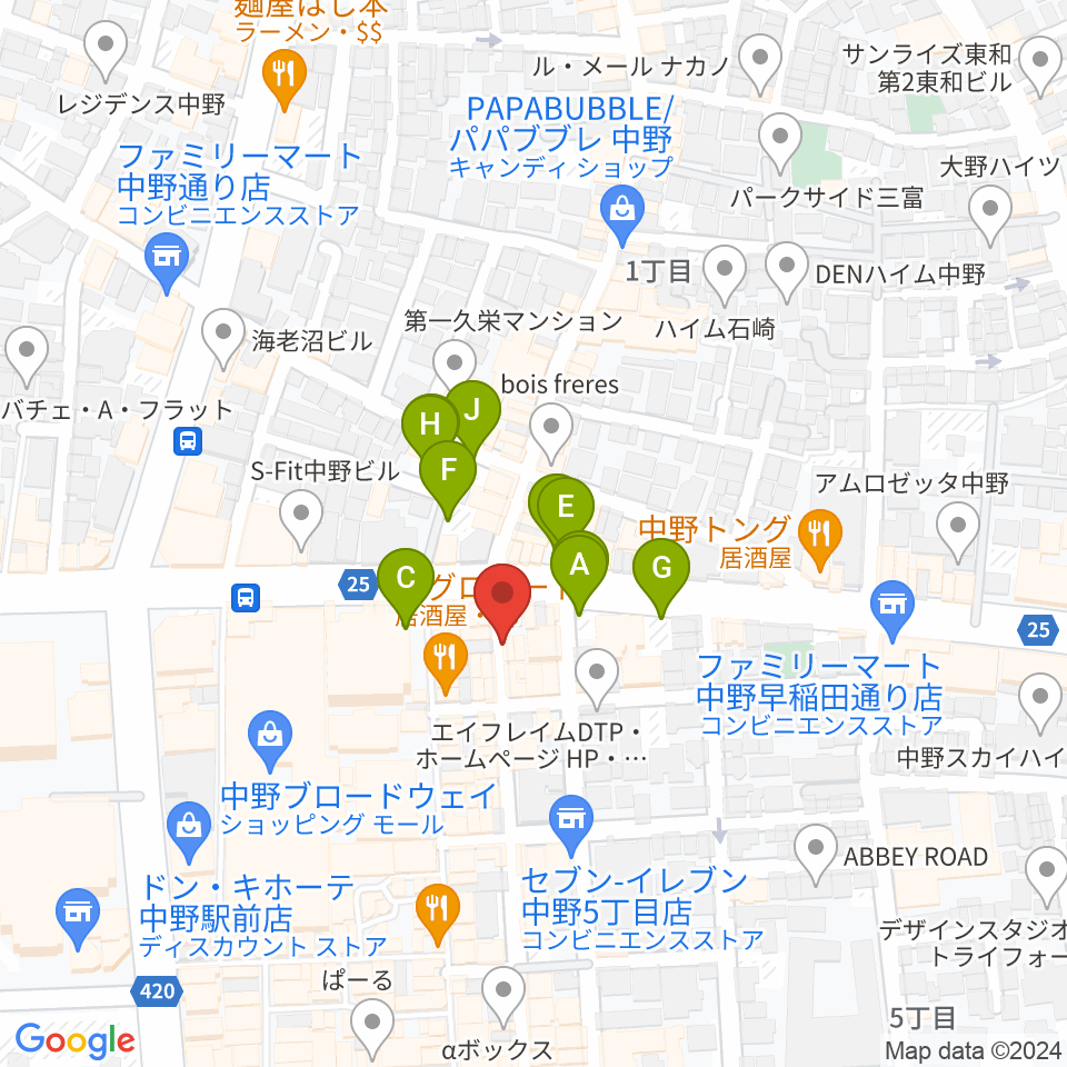 デイバイデイ周辺の駐車場・コインパーキング一覧地図