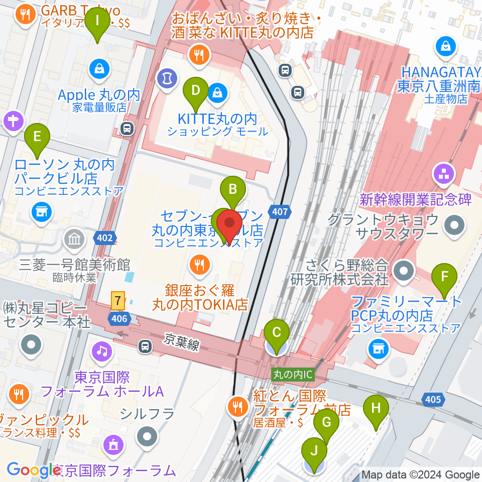 東京丸の内コットンクラブ周辺の駐車場・コインパーキング一覧地図