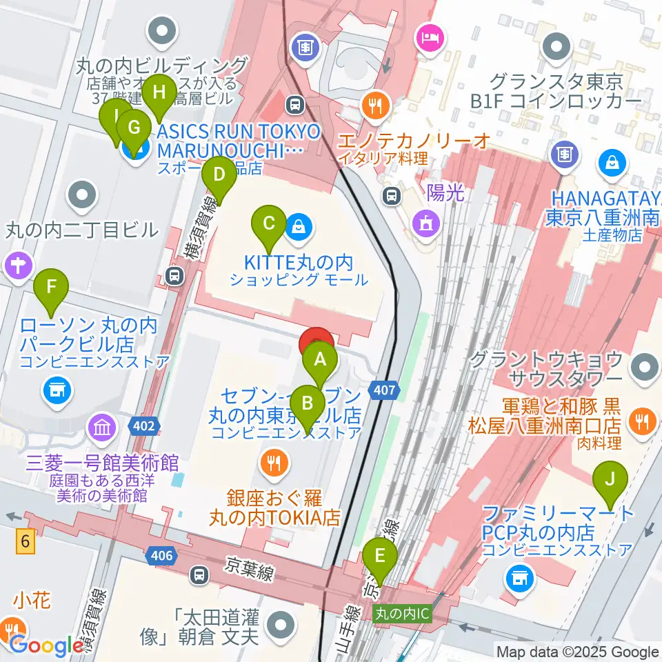 東京丸の内コットンクラブ周辺の駐車場・コインパーキング一覧地図