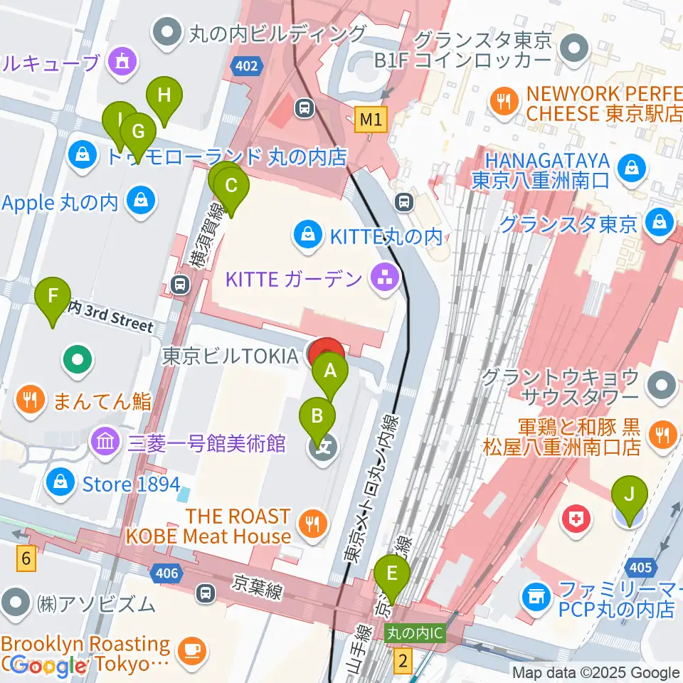 東京丸の内コットンクラブ周辺の駐車場・コインパーキング一覧地図