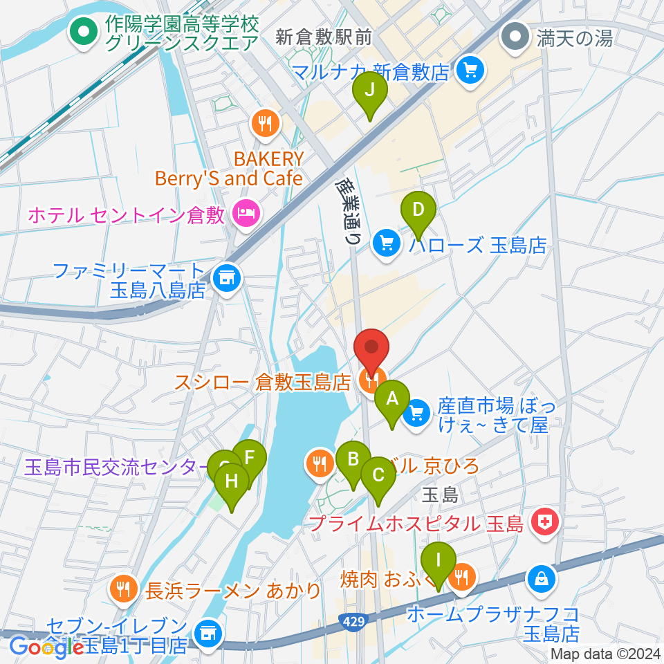 ミュージックサポートあうる周辺の駐車場・コインパーキング一覧地図