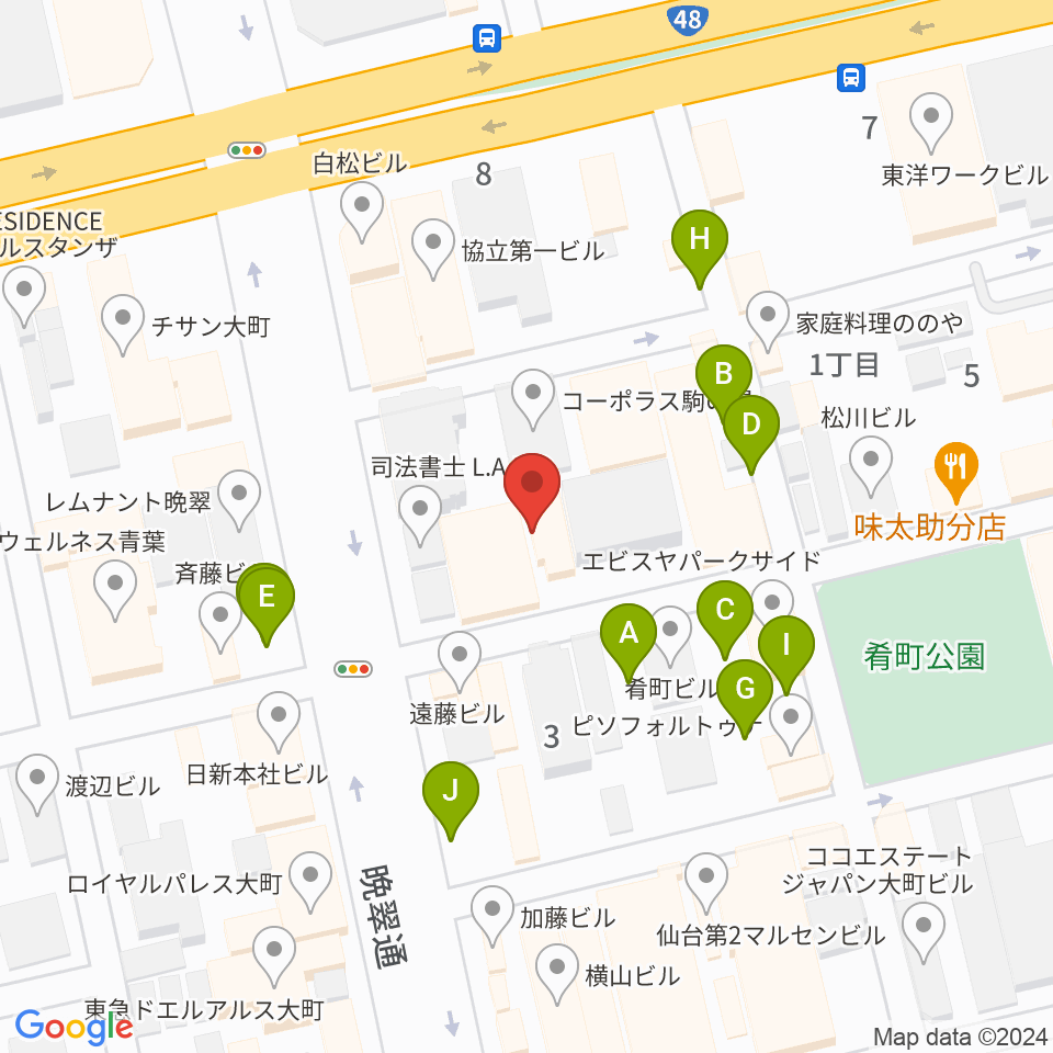 ケーズスタジオ周辺の駐車場・コインパーキング一覧地図