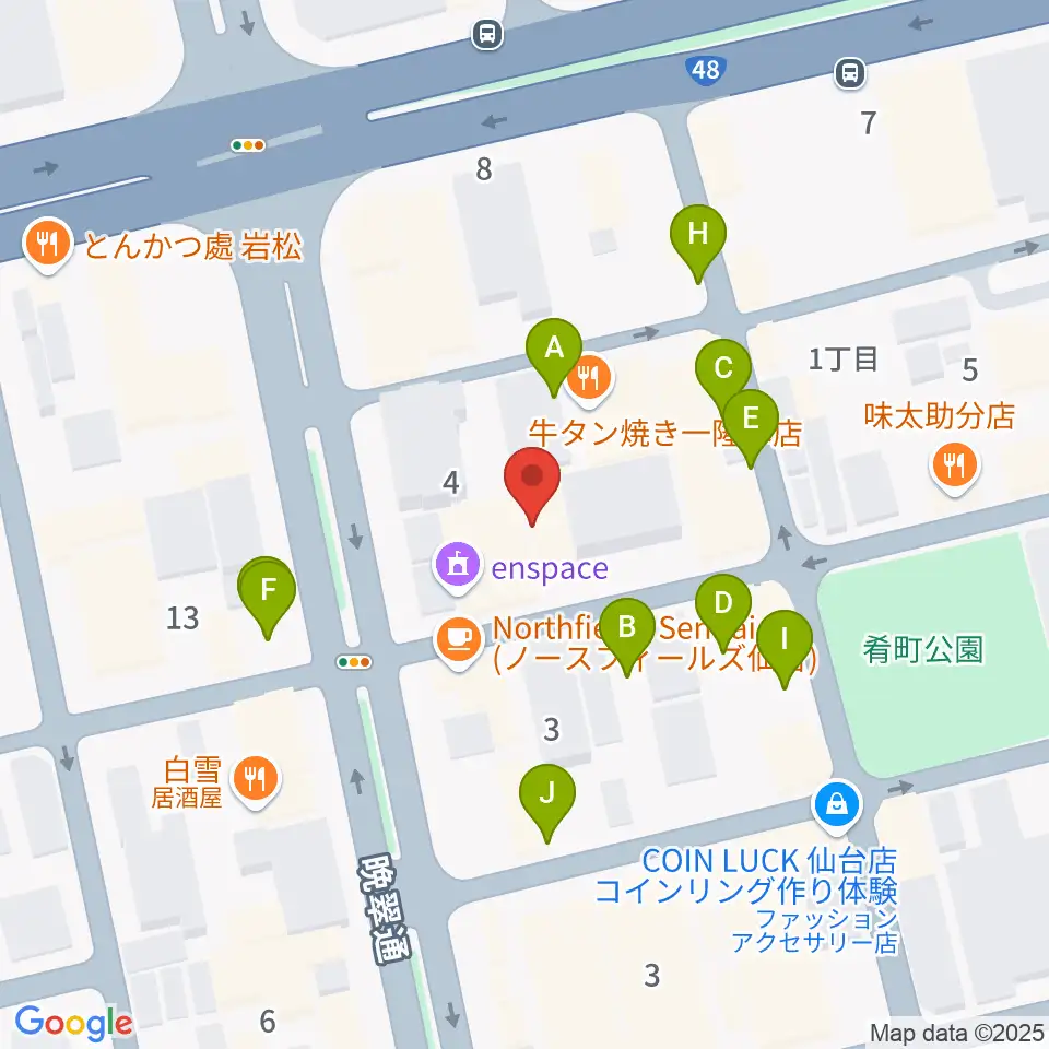 ケーズスタジオ周辺の駐車場・コインパーキング一覧地図