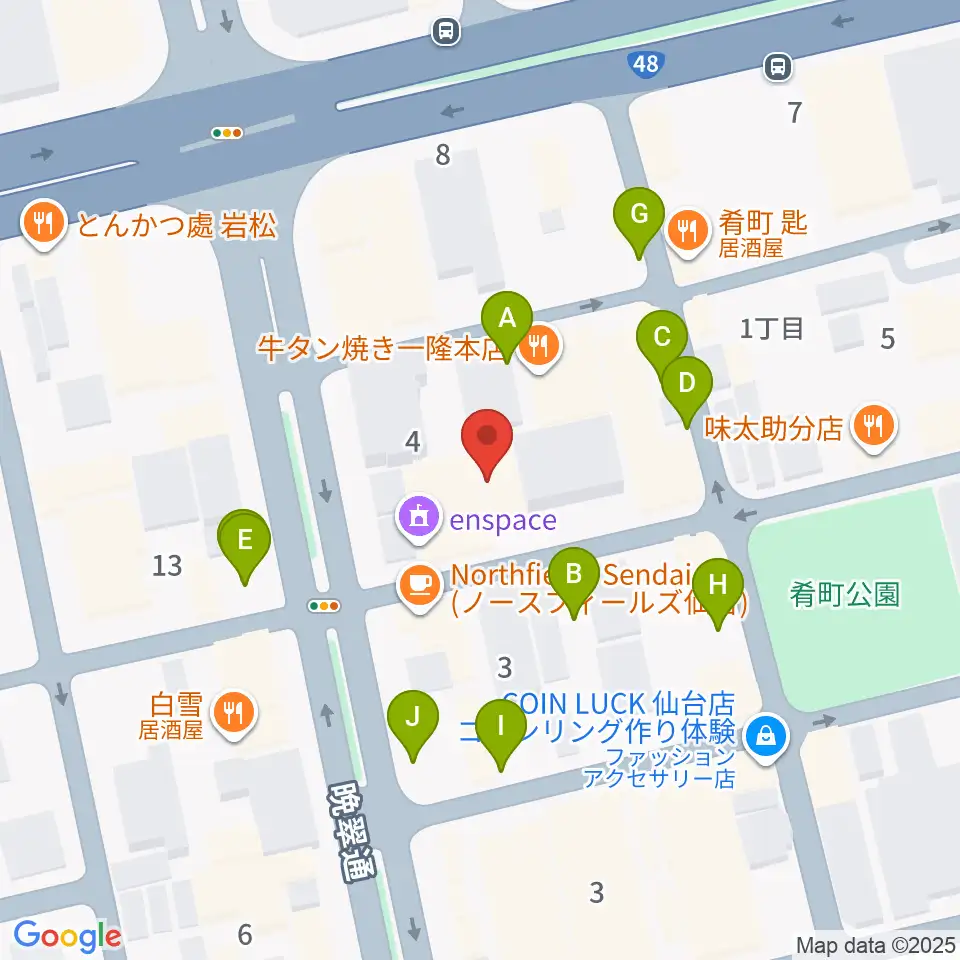 ケーズスタジオ周辺の駐車場・コインパーキング一覧地図
