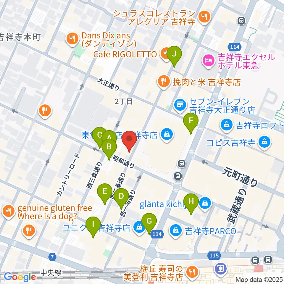 ROCK JOINT GB周辺の駐車場・コインパーキング一覧地図