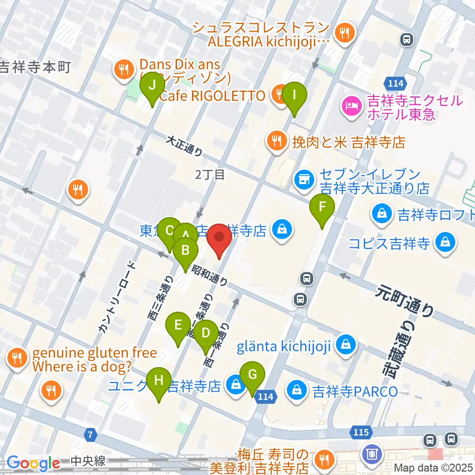ROCK JOINT GB周辺の駐車場・コインパーキング一覧地図