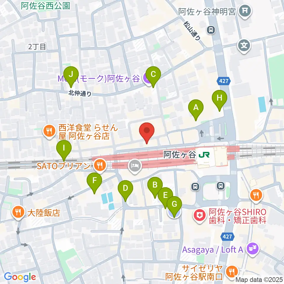 阿佐ヶ谷Yellow Vision周辺の駐車場・コインパーキング一覧地図