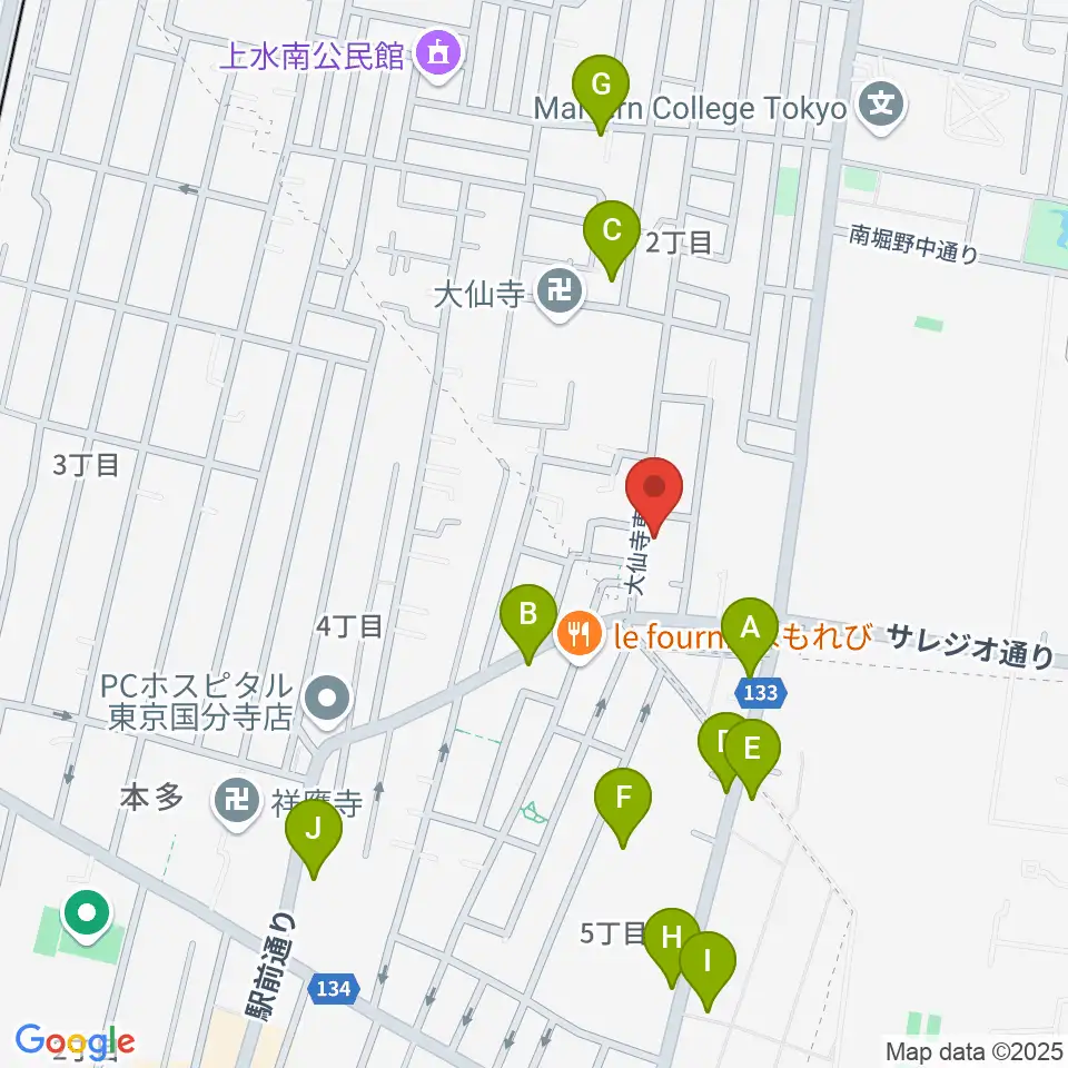 音楽教室 I STUDIO周辺の駐車場・コインパーキング一覧地図