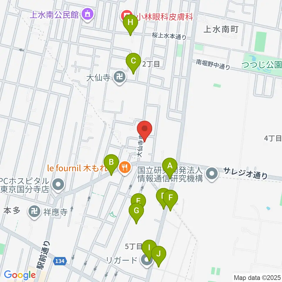 音楽教室 I STUDIO周辺の駐車場・コインパーキング一覧地図