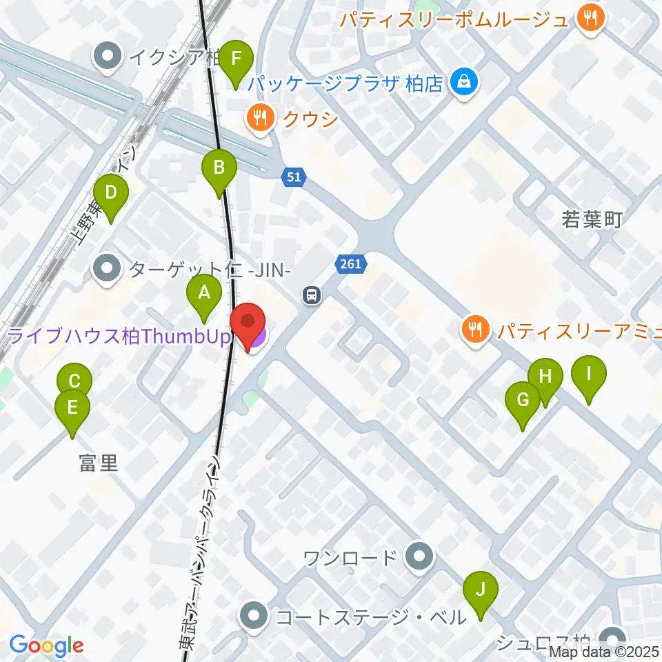柏サンブアップ周辺の駐車場・コインパーキング一覧地図