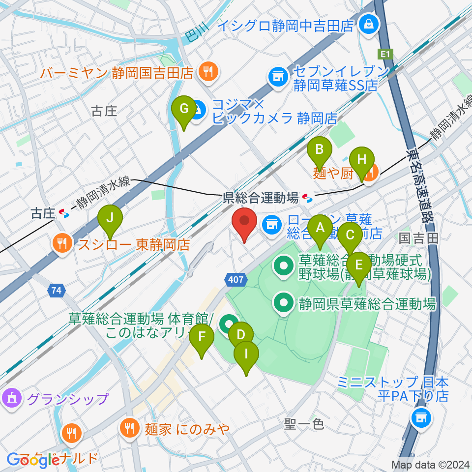 ヤマモトレコーディングスタジオ周辺の駐車場・コインパーキング一覧地図