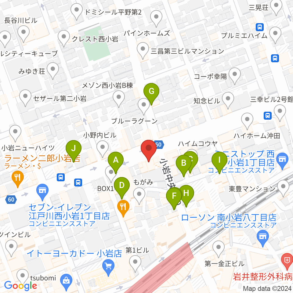 サウンドスタジオM小岩店周辺の駐車場・コインパーキング一覧地図
