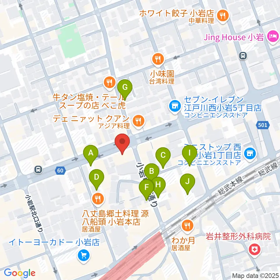 サウンドスタジオM小岩店周辺の駐車場・コインパーキング一覧地図