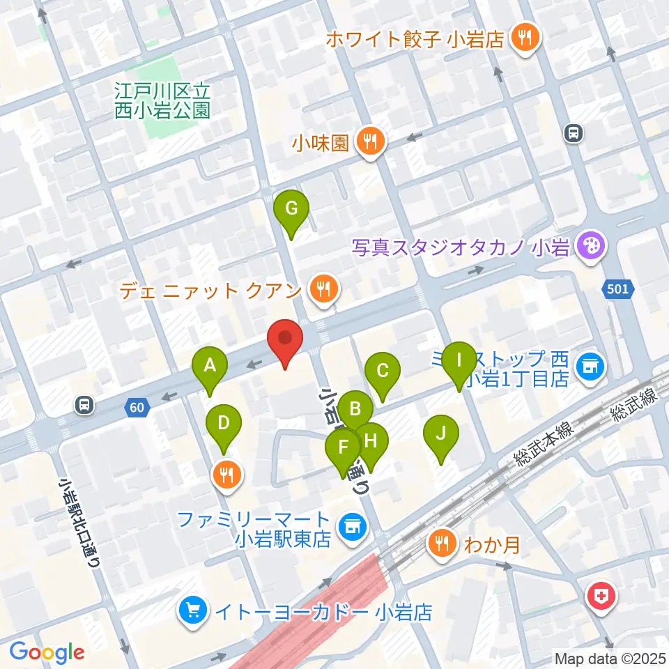 サウンドスタジオM小岩店周辺の駐車場・コインパーキング一覧地図