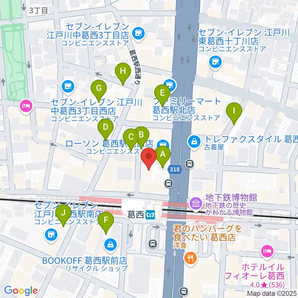 モア東京ボーカル教室 葛西駅校周辺の駐車場・コインパーキング一覧地図