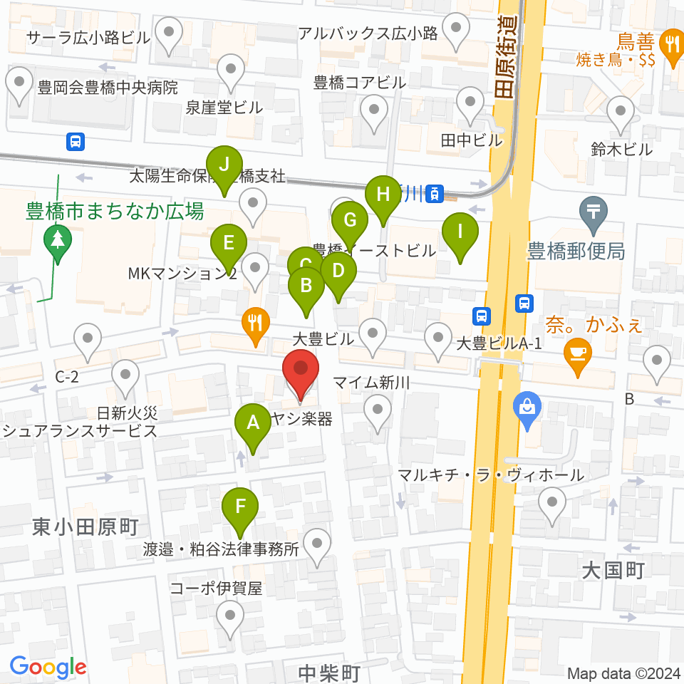 ハヤシ楽器リハーサルスタジオ周辺の駐車場・コインパーキング一覧地図