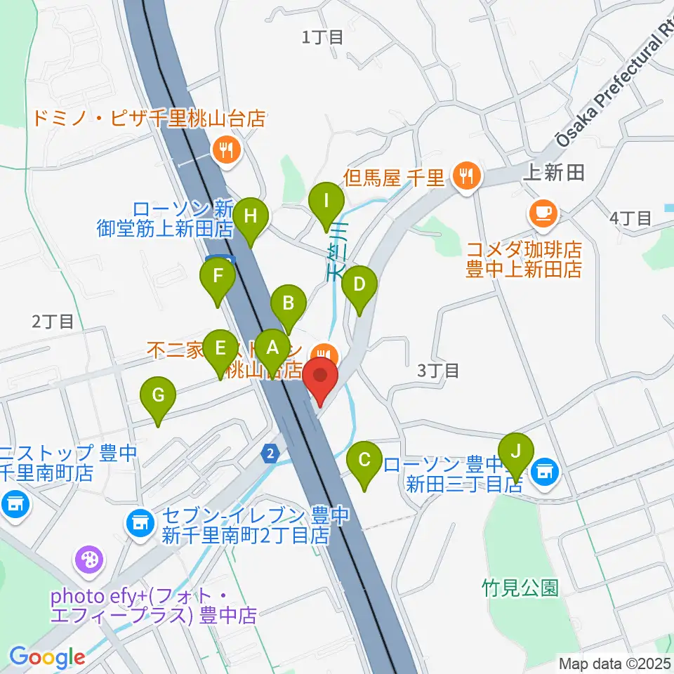 エストレーヤ音楽教室周辺の駐車場・コインパーキング一覧地図