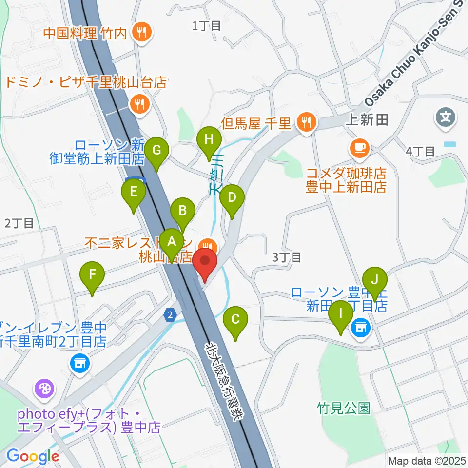 エストレーヤ音楽教室周辺の駐車場・コインパーキング一覧地図