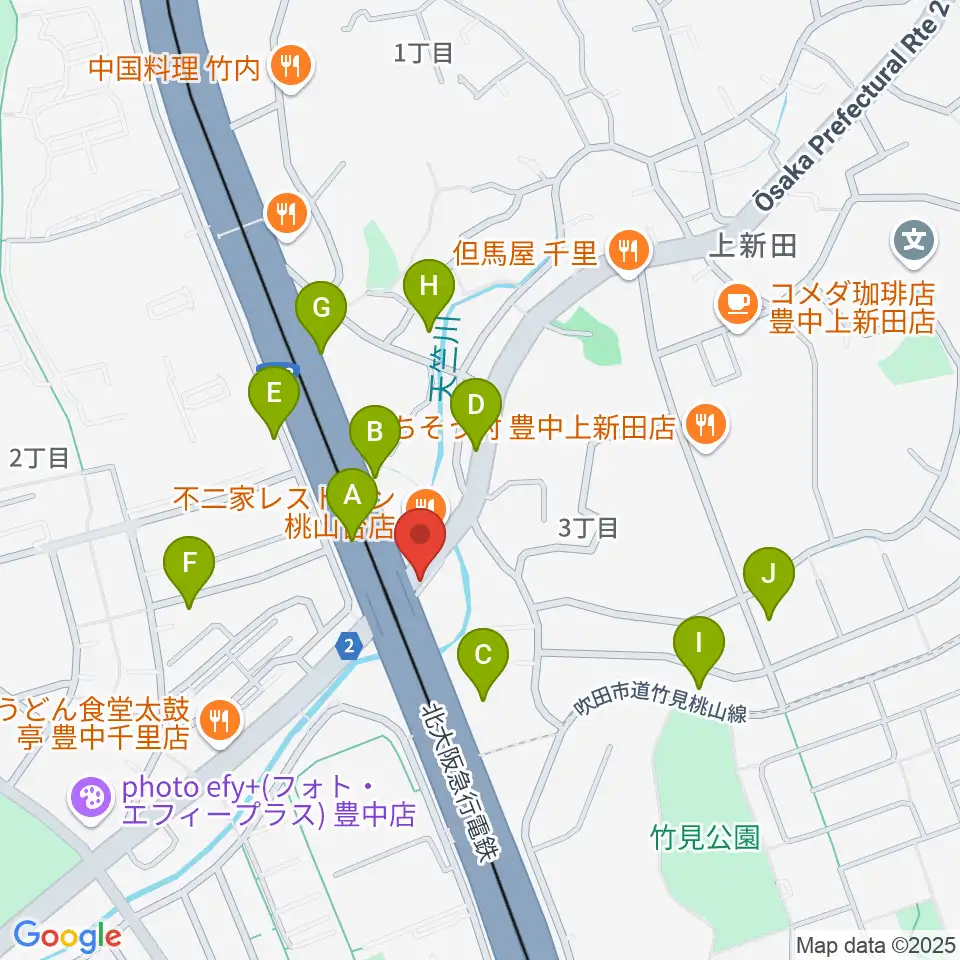 エストレーヤ音楽教室周辺の駐車場・コインパーキング一覧地図