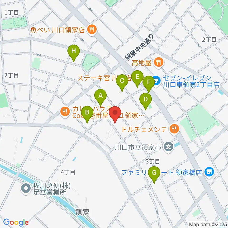 大島楽器周辺の駐車場・コインパーキング一覧地図