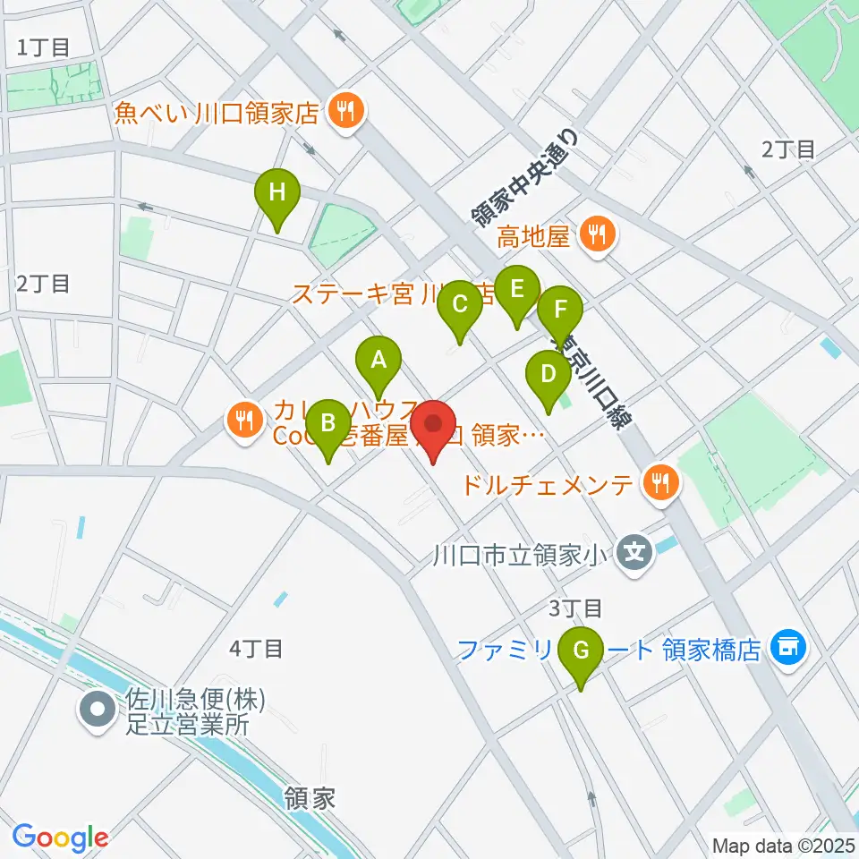 大島楽器周辺の駐車場・コインパーキング一覧地図