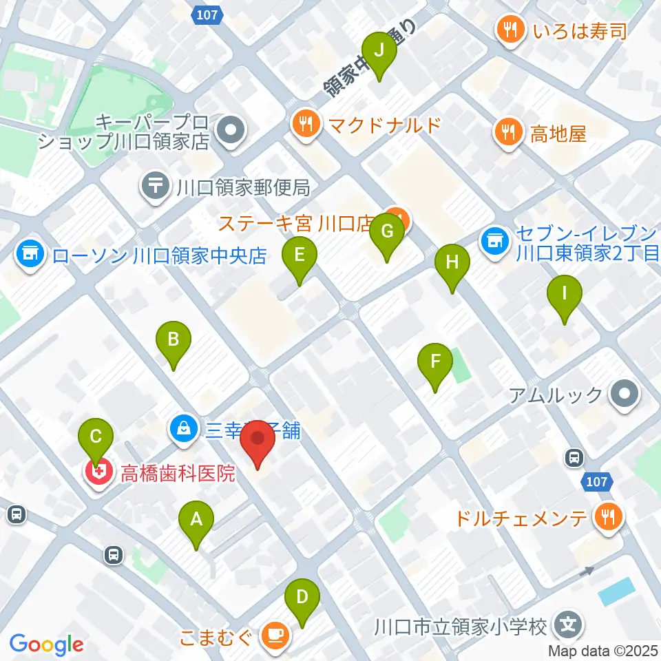 大島楽器周辺の駐車場・コインパーキング一覧地図