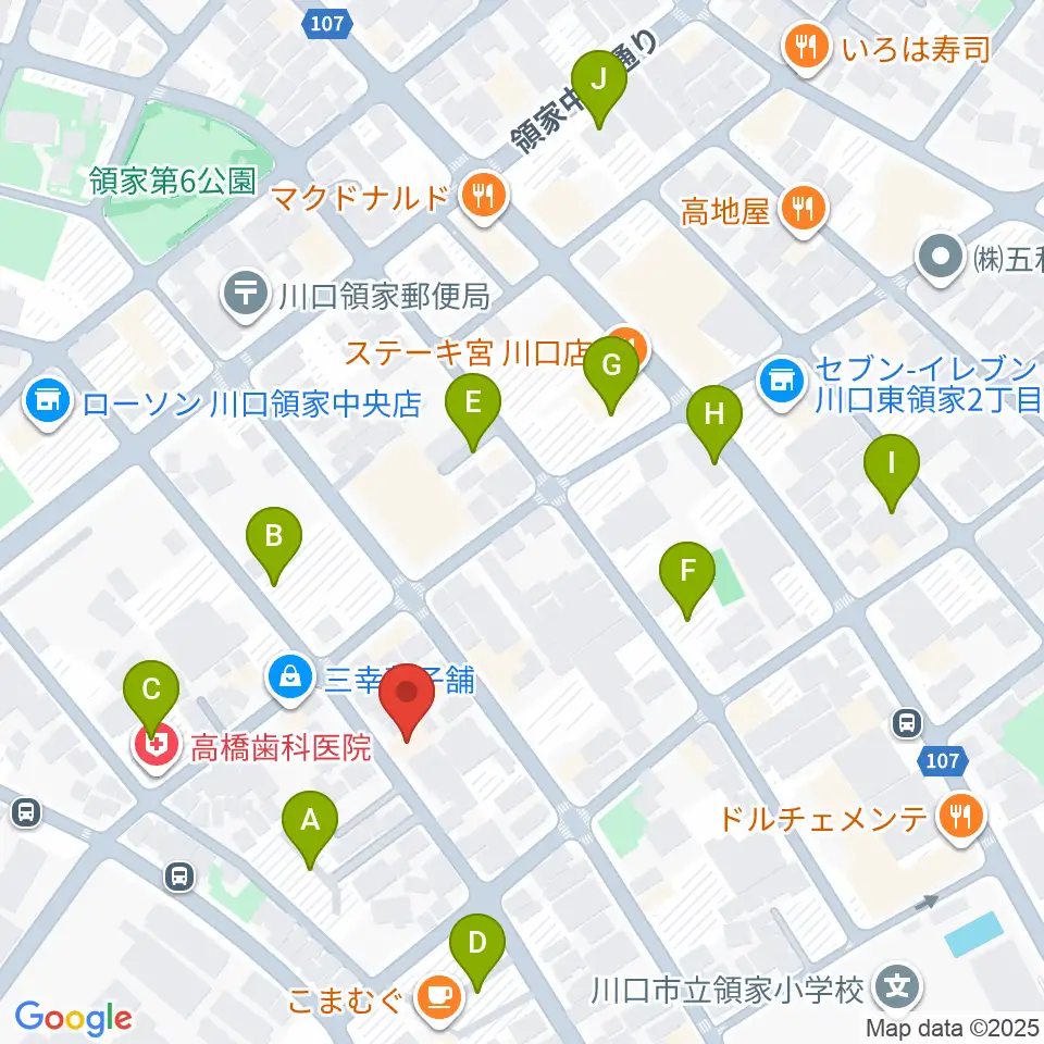 大島楽器周辺の駐車場・コインパーキング一覧地図