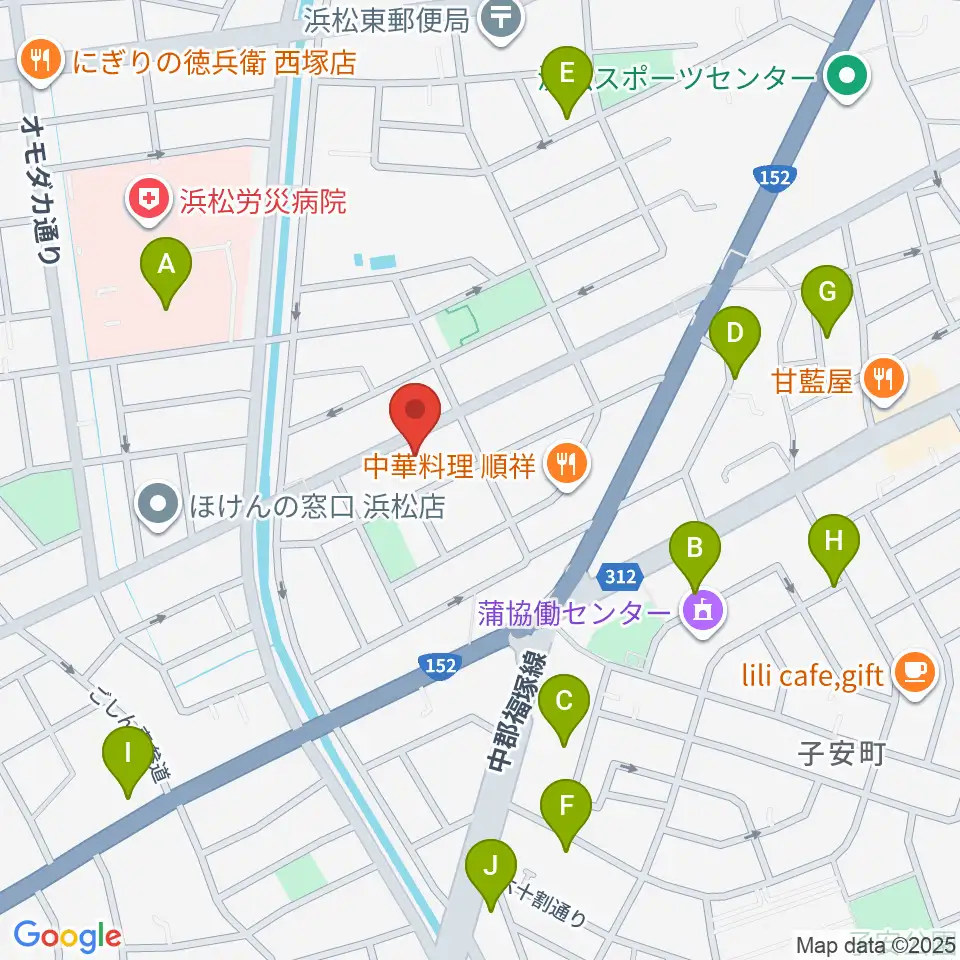 音楽教室キューズランド周辺の駐車場・コインパーキング一覧地図