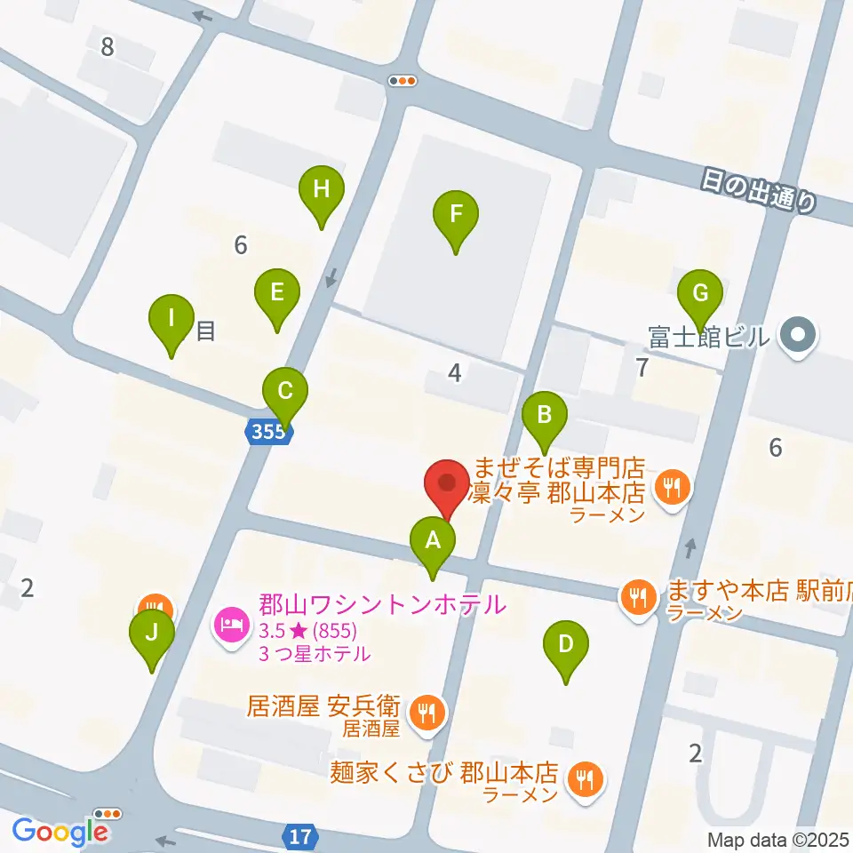 郡山CLUB#9周辺の駐車場・コインパーキング一覧地図