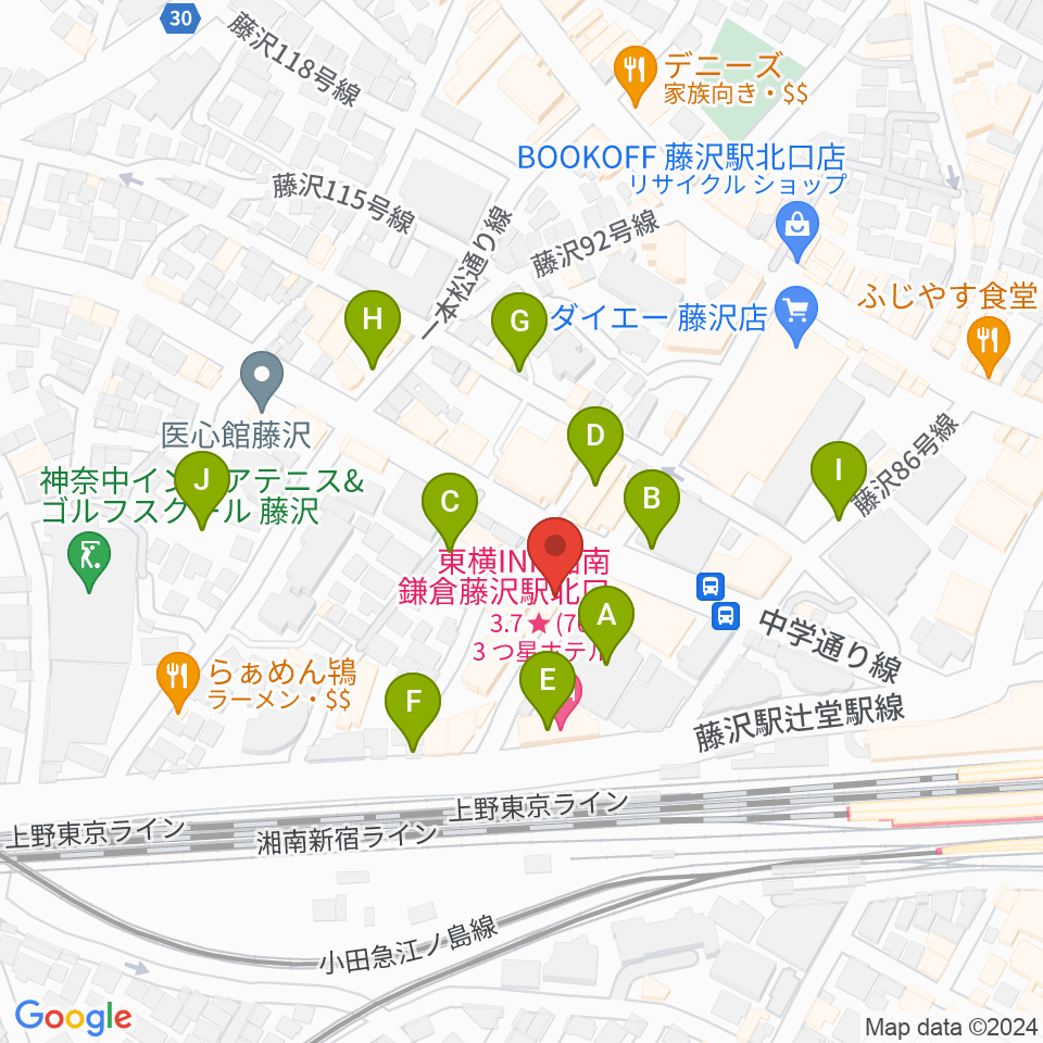 楽器屋BOW周辺の駐車場・コインパーキング一覧地図