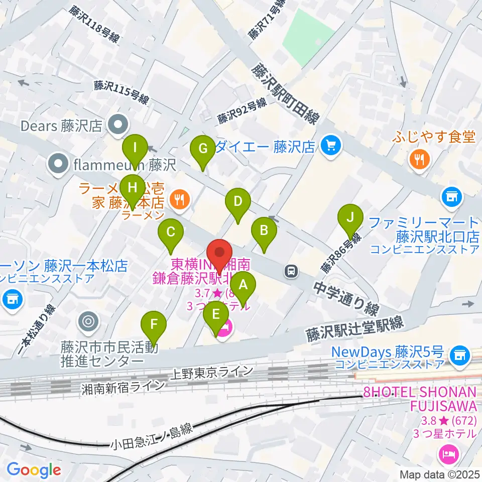 楽器屋BOW周辺の駐車場・コインパーキング一覧地図