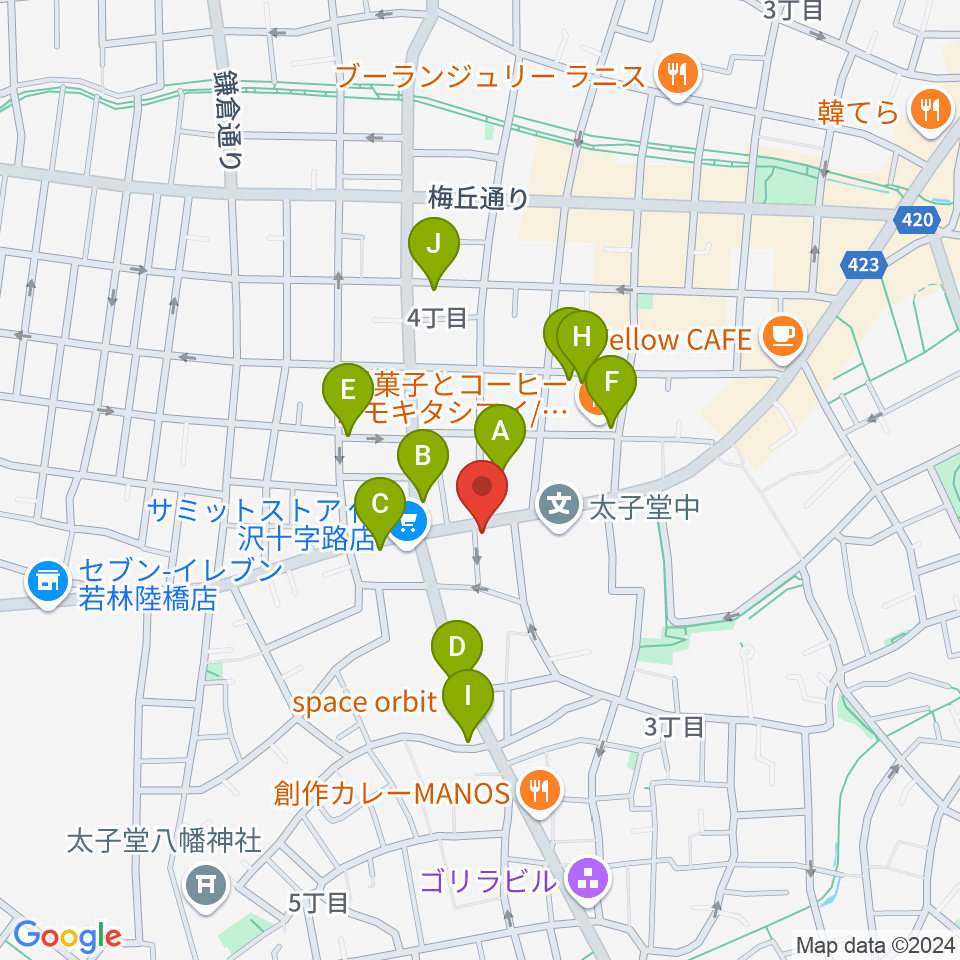 スタジオファミリア三軒茶屋店周辺の駐車場・コインパーキング一覧地図