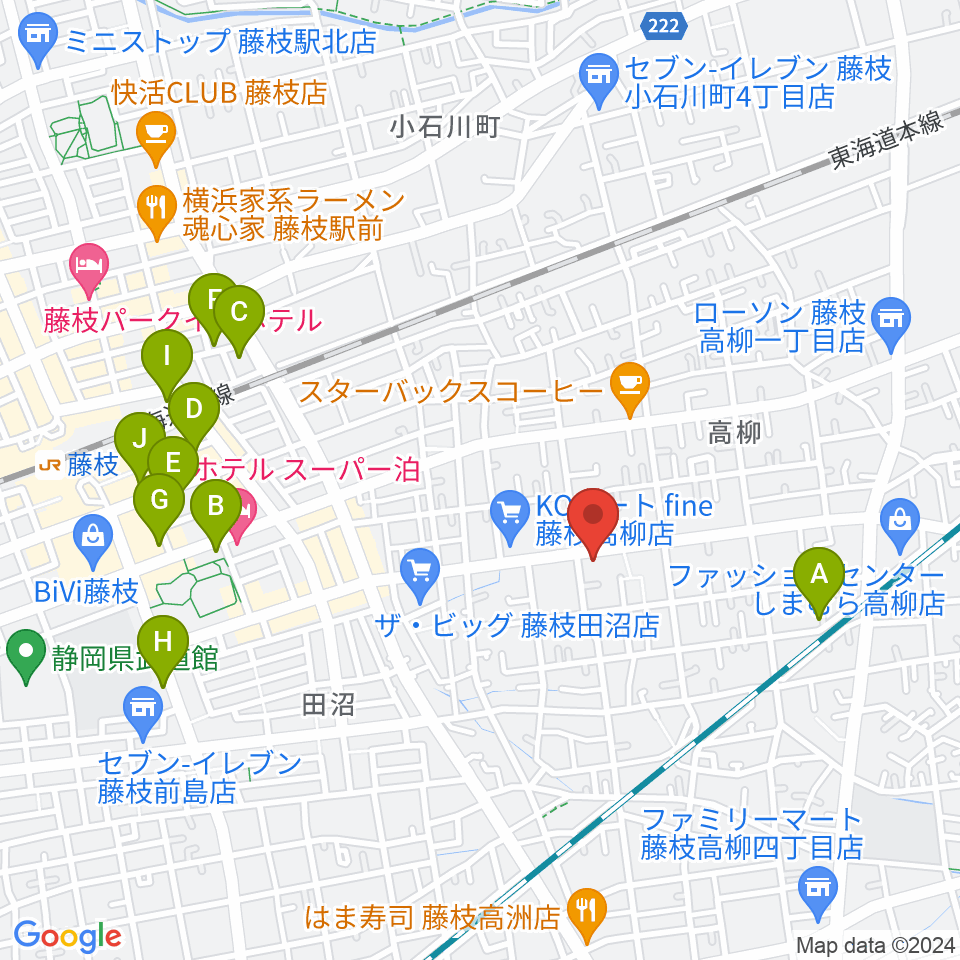 音楽天国 藤枝店周辺の駐車場・コインパーキング一覧地図
