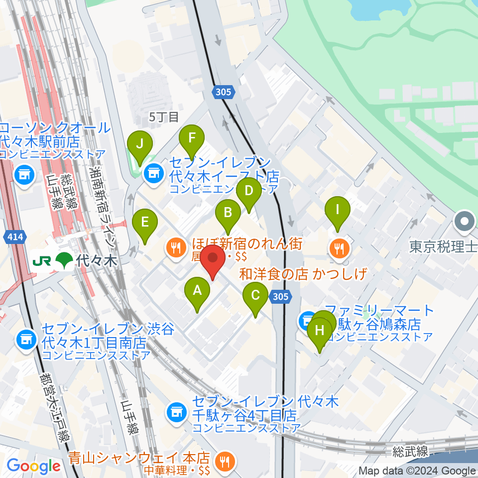 ブレスヴォイストレーニング研究所周辺の駐車場・コインパーキング一覧地図