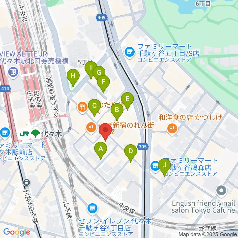 ブレスヴォイストレーニング研究所周辺の駐車場・コインパーキング一覧地図