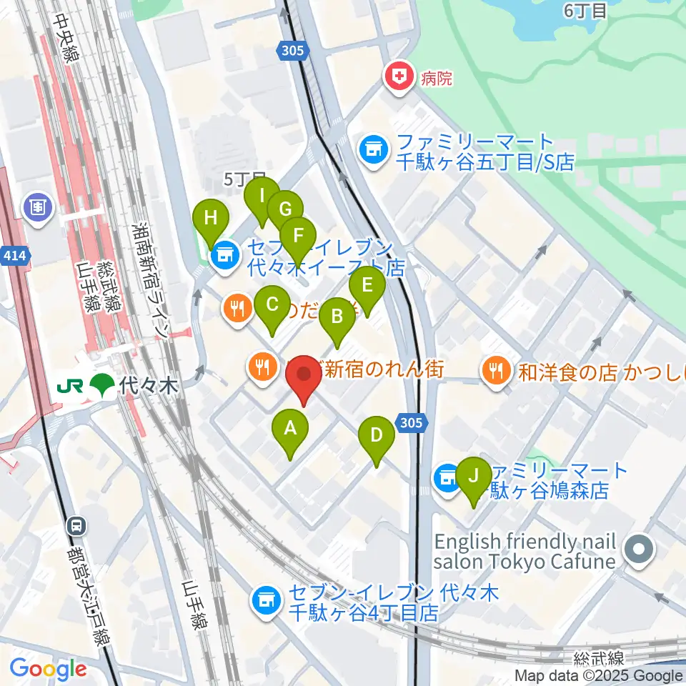 ブレスヴォイストレーニング研究所周辺の駐車場・コインパーキング一覧地図