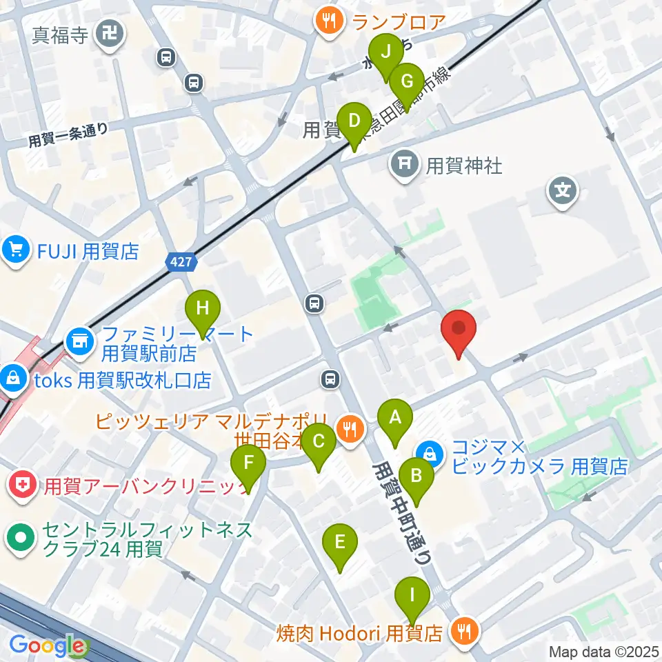 キャロルリトミックスクール周辺の駐車場・コインパーキング一覧地図