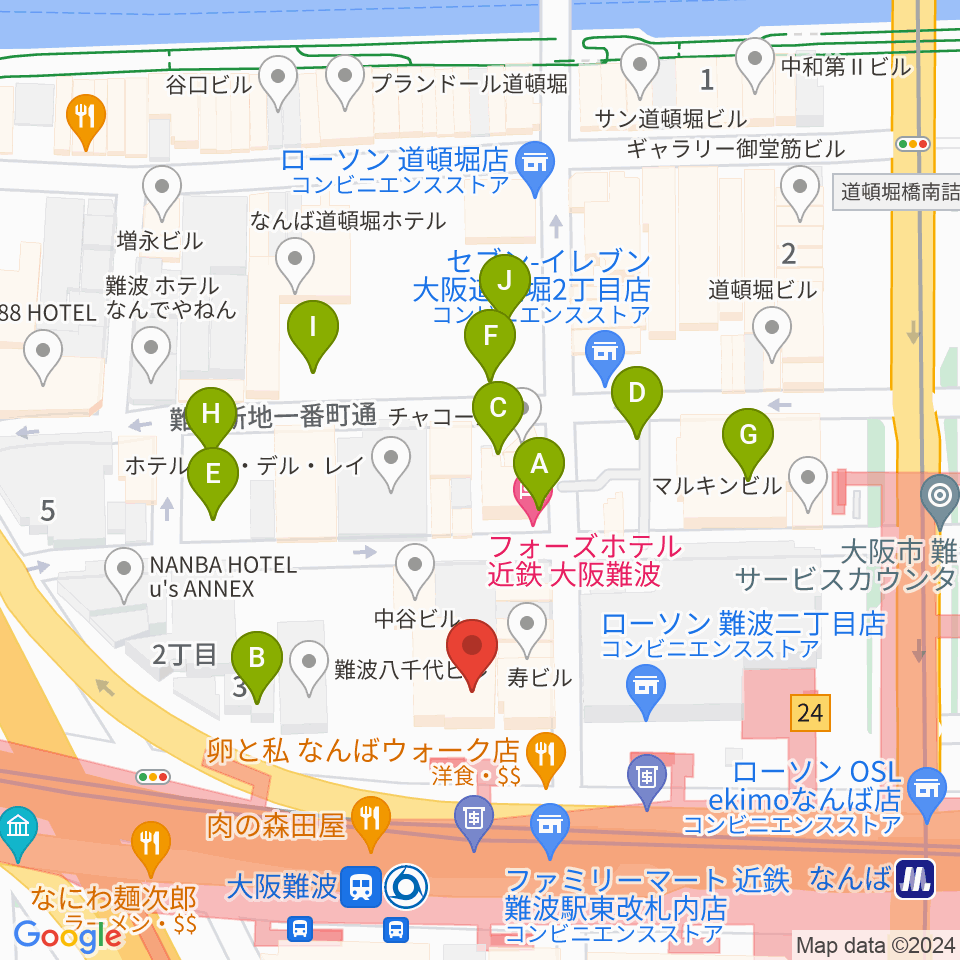 スタジオ246なんば周辺の駐車場・コインパーキング一覧地図