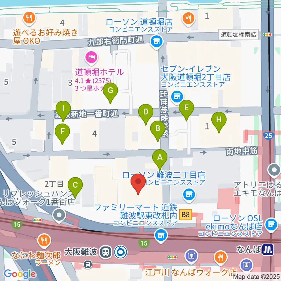 スタジオ246なんば周辺の駐車場・コインパーキング一覧地図
