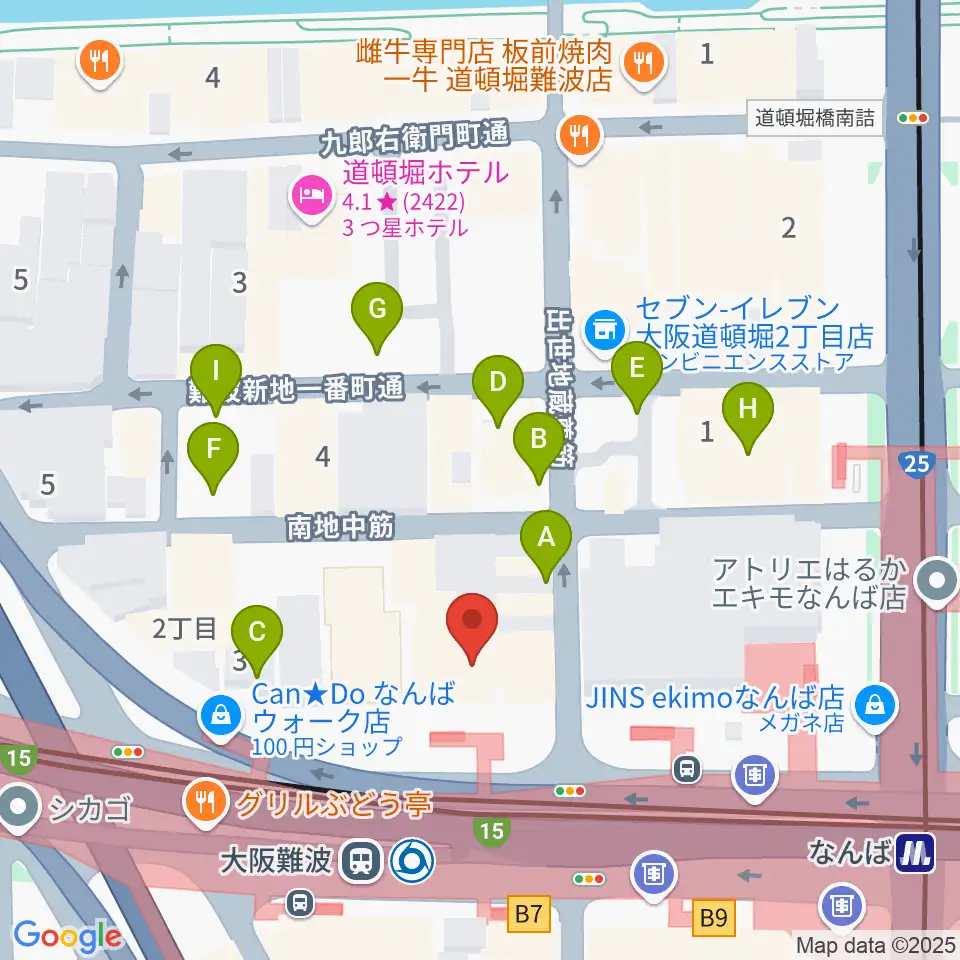 スタジオ246なんば周辺の駐車場・コインパーキング一覧地図