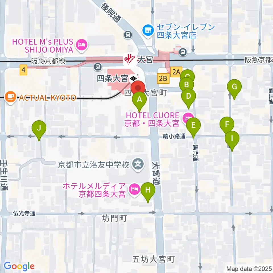 Studio246 KYOTO周辺の駐車場・コインパーキング一覧地図